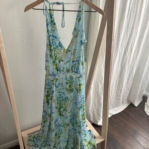 Floral Blue Maxi Dress